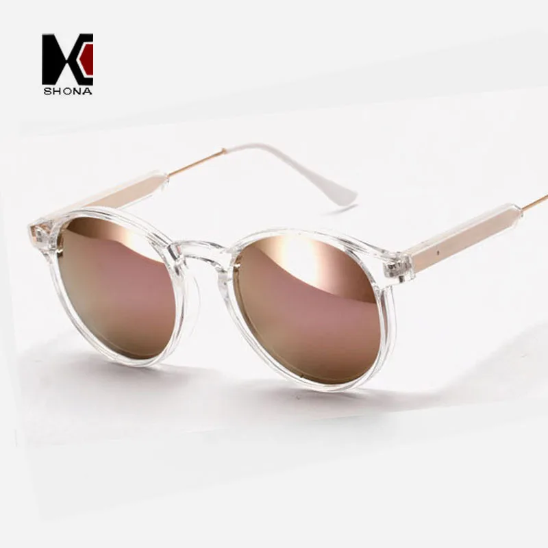 Мужские и женские солнцезащитные очки SHAUNA круглые брендовые дизайнерские