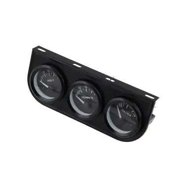 

3 In 1 Volt Meter Water Temp Gauge Oil Pressure Gauge Kit Oil Temperature Gauge Triple Meter Practical Device