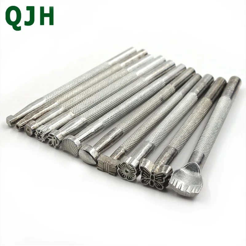 

20PCS DIY Leather Carving Stamp Tool Leather Craft Stamp Punch Set Tool Punch Solid Metal Printing Tool