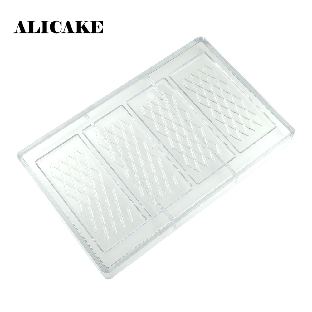 3D Chocolate Bar Molds Polycarbonate Plastic Candy Forms Bakery Baking Pastry Tools for Chocolate Form Tray Moulds