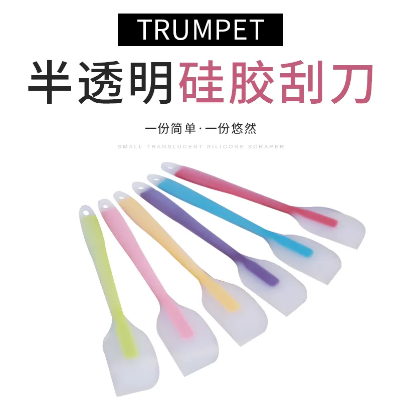  Silicone Integrated Scraper Translucent Small High Temperature Resistant Cake Spatula Tool Kitchen 