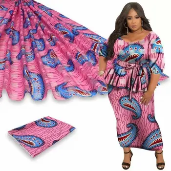 

african wax fabric organza silk material with ribbon set new style silk fabric for women dress 3+3yards