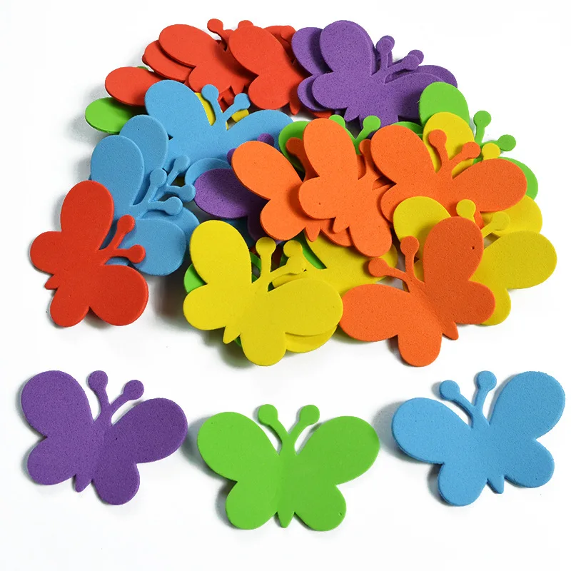 Декоративная наклейка на стену из материалов для детского сада* Eva Butterfly Flower Docare shape pao mo tie