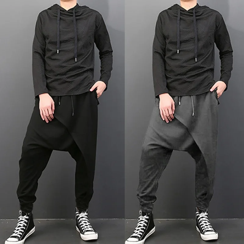 Men's Trouses Long Pants Loose harem Men Plus Size harem pants trousers Fashion Plain Breathable Comfortable Wild Cotton Linen