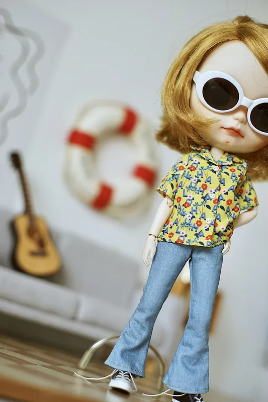 1/6 кукла и шорты с цветочным принтом Blyth шорты кукольный наряд(Fit blyth, pullip, BJD, озон, kurhn, Licca, JerryB, 1/6 кукла