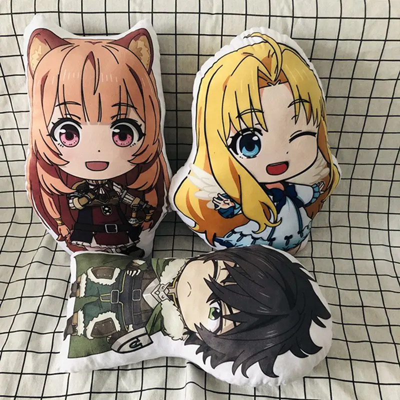 3 Styles 42CM Anime Shield Hero Plush Toy Cushion Cartoon Throw Pillow Doll Children Toy Gifts