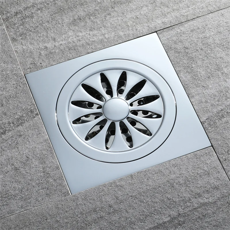 Hideep Copper Deodorizing Floor Drain Bathroom Kitchen Balcony Pest Control Anti-Back Water Traffic Floor Drain Factory Wholesal