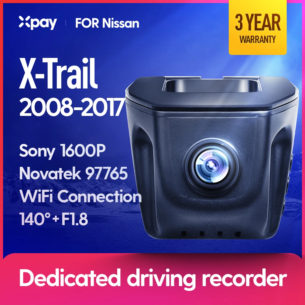 XPAY видеорегистратор DVR X1 Pro Подходит для Nissan X-Trail 2008 2009 2010 2011 2012 2013 2014 2015 2016 2017