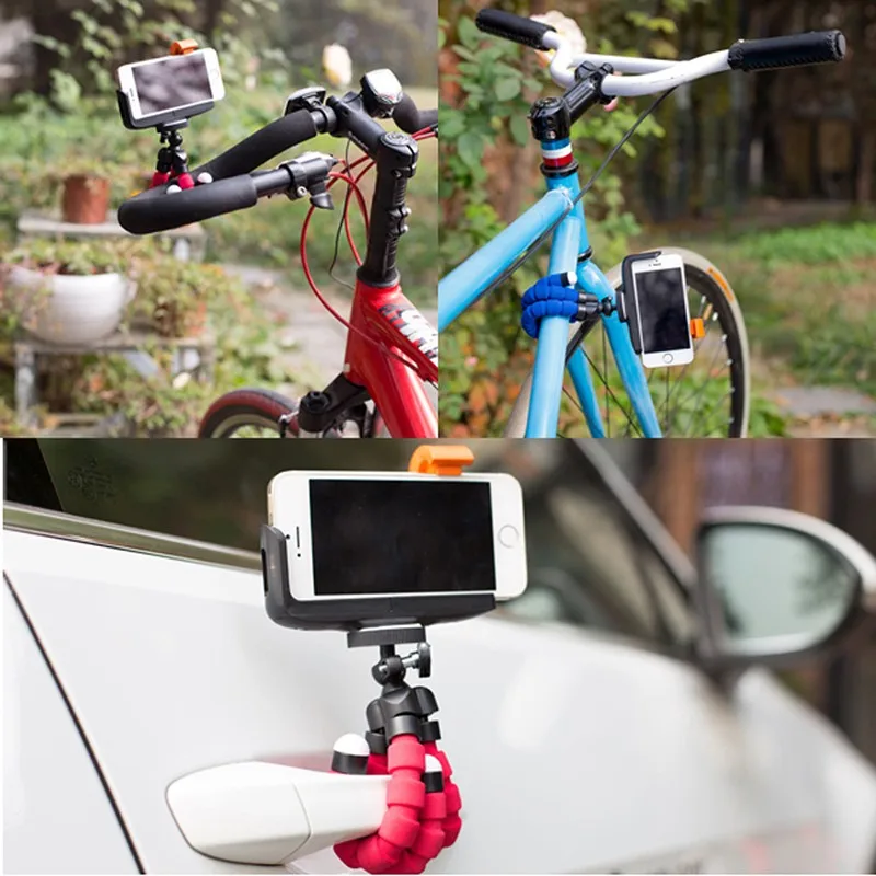 

Bicycle Car Style Mobile Phone Holder Flexible Octopus Tripod Bracket Selfie Stand Mount Monopod Support For Iphone Camera