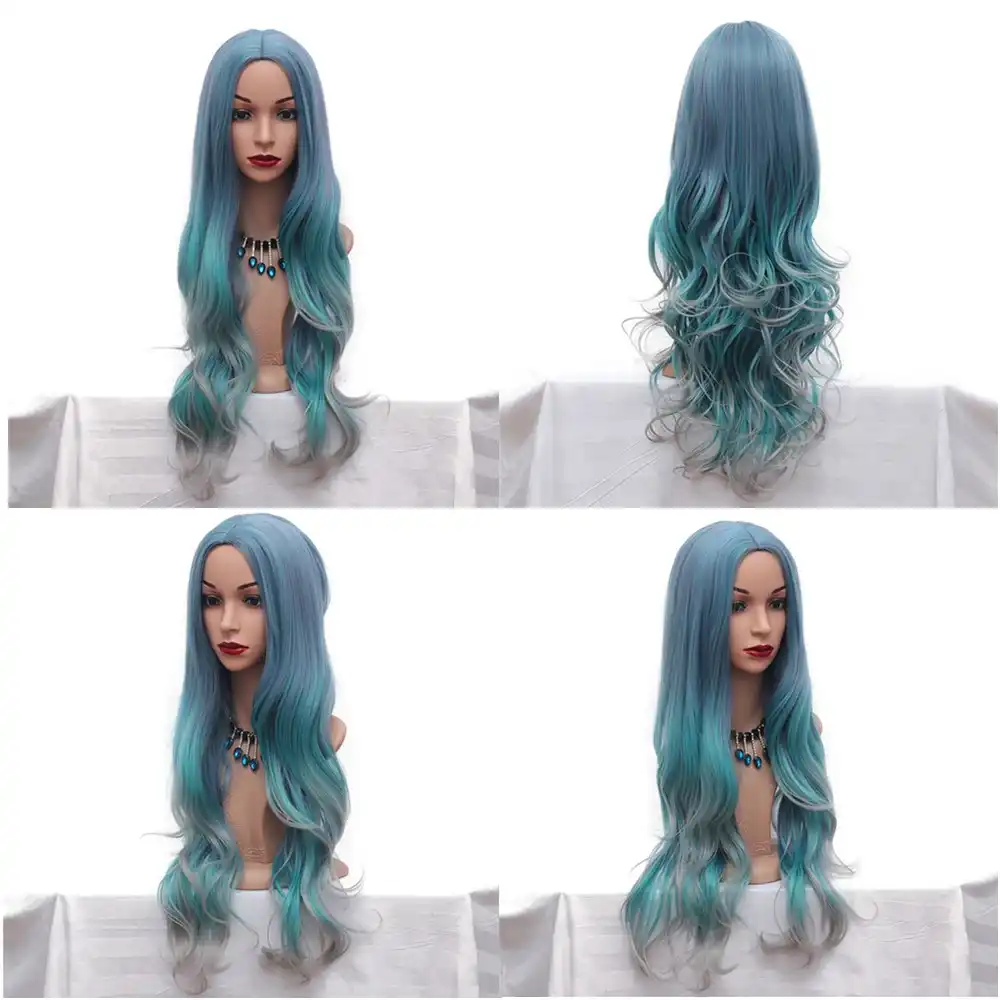 2020 Mardi Gras Blue Descendants 3 Uma Costumes Long Sleeves Party Funny Cosplay Girls Wig Dress Halloween Costume For Kids Aliexpress