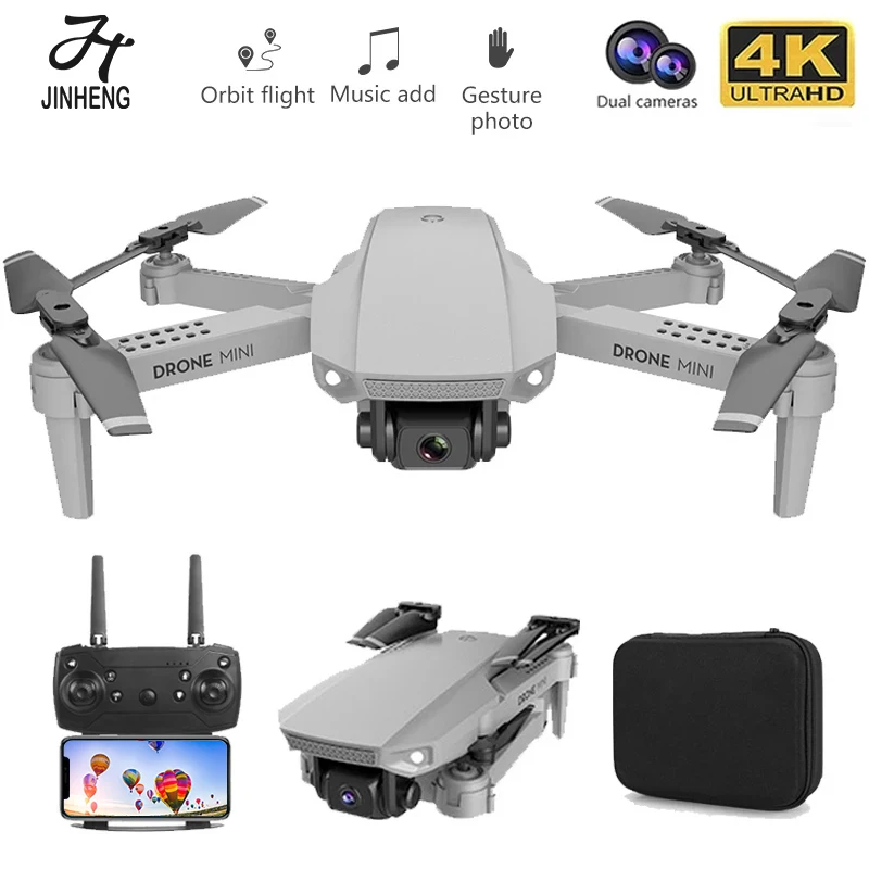 Photo Product JINHENG 2021 New Drone E88 With Wide Angle HD 4K Dual Camera Height Hold Wifi Rc Drones Foldable Quadcopter Gift Toy For Kid