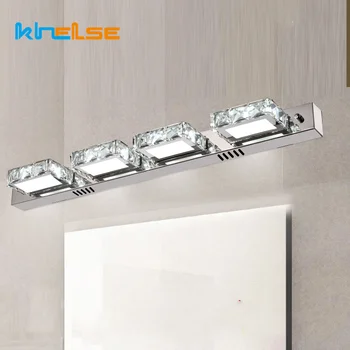 

Modern LED Mirror Front Crystal Wall Lamp Stainless Steel 110/220V Sconce Bathroom vanity toilet Home Decor Luxury wall lighting