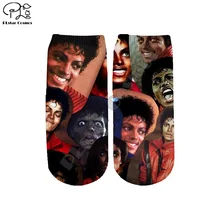 PLstar Космос Прямая ; Майкл Джексон моды 3dprint Для женщин/мужчин/для мальчиков и девочек, в стиле Харадзюку; цветная повседневная обувь короткие носки Style1