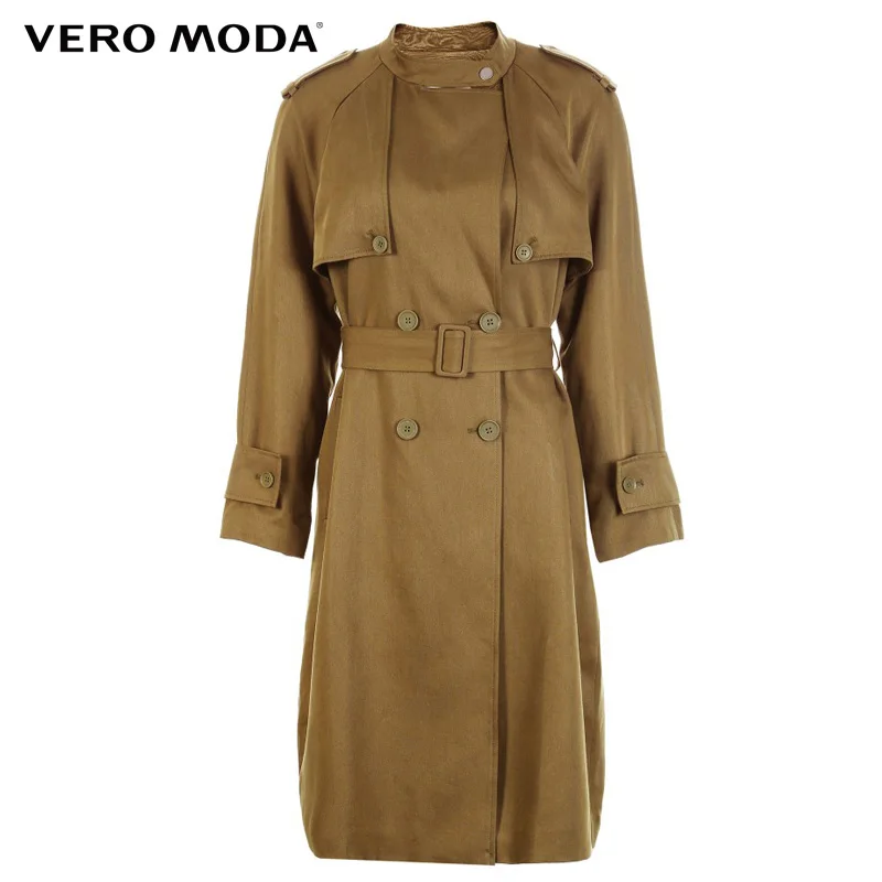 Vero Moda осенний шикарный Тренч длинная куртка | 318121533|Плащи и тренчи|