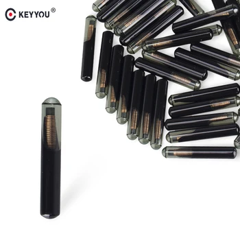 

KEYYOU 10pcs Blank 4D60 Glassy Carbon Transponder Key Chip for Ford Fiesta Focus Ka Mondeo ID 4D60 Auto Car Key Chip