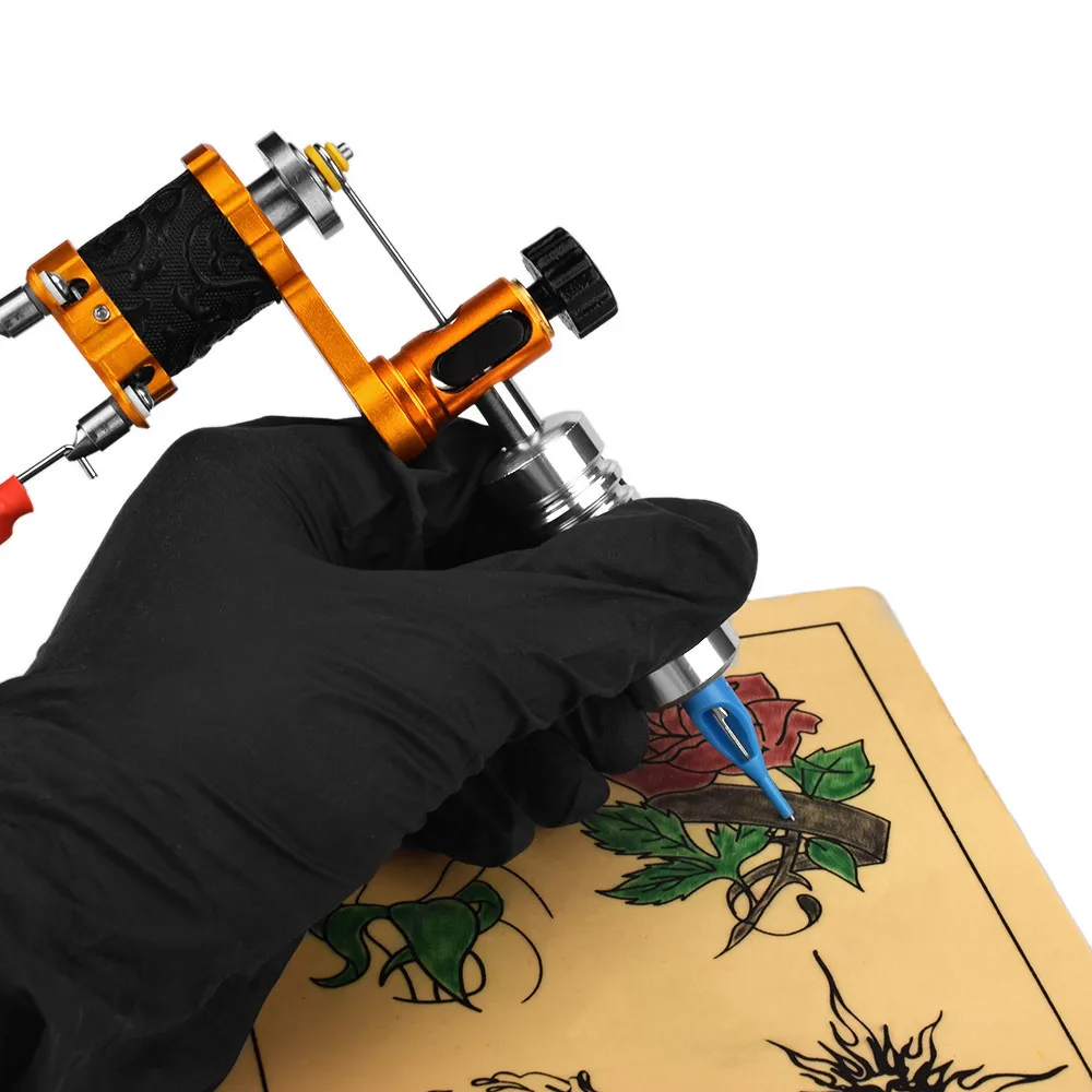 Black Tattoo Machine Rotary Maquinas De Tatuajes Rotativas Profesional Tatoo Gun Shader And Liner Artists Powerful Strength