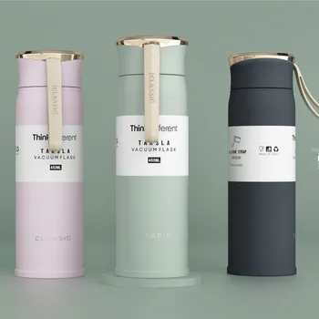

450ML Portable Thermos Coffee Tea Mug 304 Stainless Steel Thermos Insulated Vacuum Flask Water Bottle for Travel Milk Tea Mug