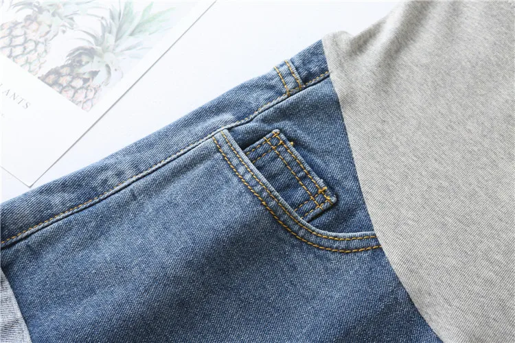 Summer Short Pant for Pregnant Women Denim Cotton Pregnant Women's Shorts High-Waisted Maternity Panties Adjustable Loose Pants