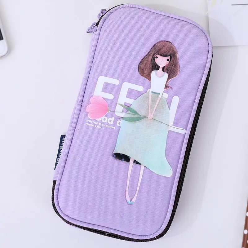 Student Children Learning Tool Cute Stationery Juvenile Style Classic Pocket Pen Pencil Case Fold Organizer For Cosmetic Travel