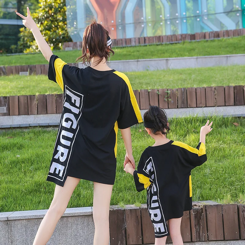 

Childrenswear Baby GIRL'S T-shirt 2019 Summer New Style Big Boy-Style Cartoon Printed Loose-Fit Parent-child Matching Outfit Fas