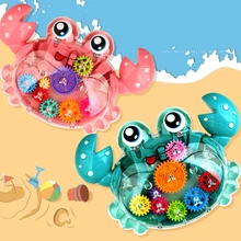 Jouet Musical crabe électrique à rotation automatique, équipement Transparent, jouets éducatifs pour enfants, jouet de pleurs pour bébés, jouet de téléphone pour enfants