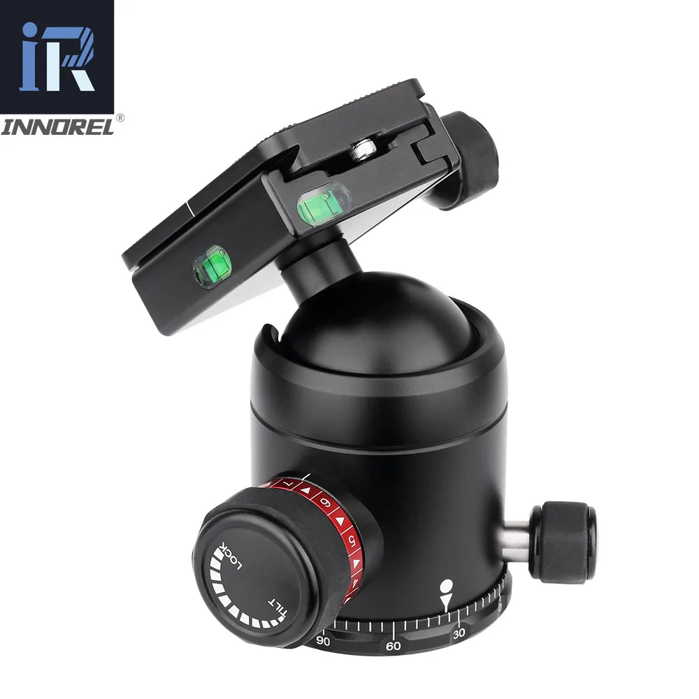 Tripod Ball Head INNOREL K36/K44 36mm/44mm Professional Tripod Ball Head Aluminum Panoramic Arca Swiss Structure Max Load 20/25kg for Camera DLSR