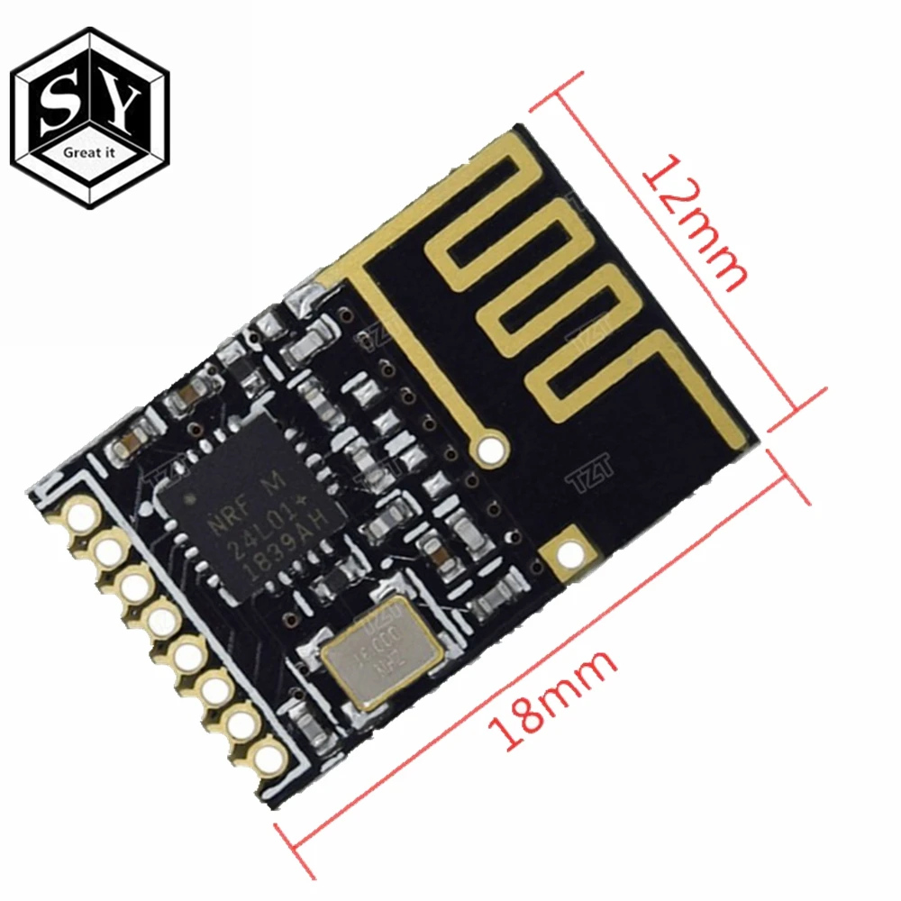 Отлично подходит для Arduino NRF24L01+ модуль беспроводной передачи данных 2,4G/NRF24L01 обновленная версия 2 Мбит/с NRF24L01 разъем Ada