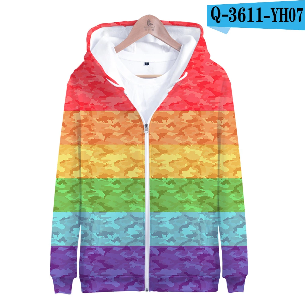 CDMT-XU1 Sudaderas Con Capucha Para Hombre Con Arcoíris Y Nubes