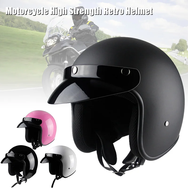 

Motorcycle Helmet Vintage Breathable Lightweight Open Face Design for Men Women Motorbike ALS88
