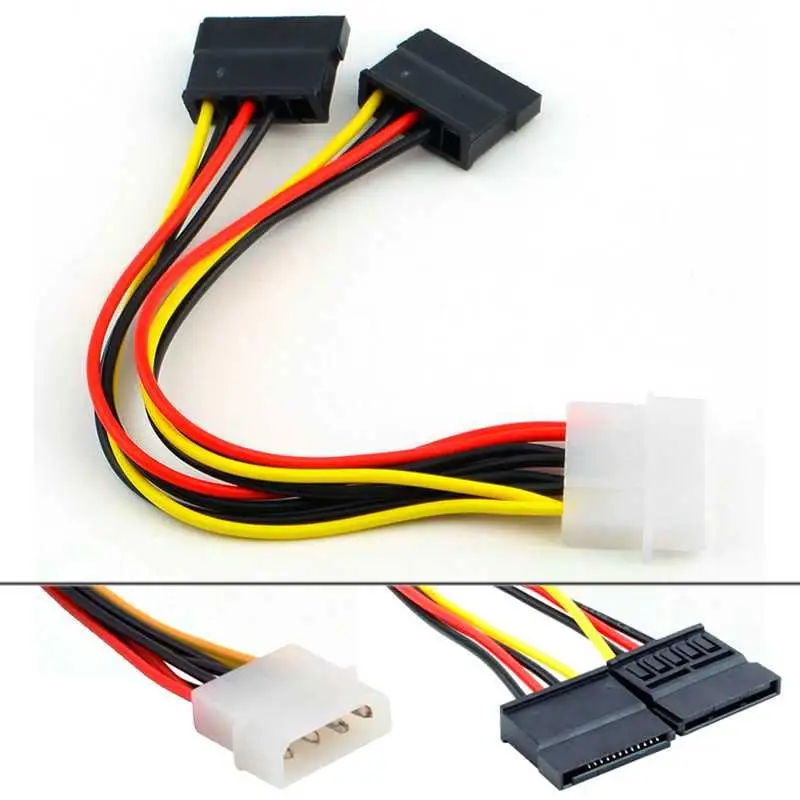 OcioDual шнур Ide Molex на Sata с двойным адаптером для питания 2 жестких дисков Power x2