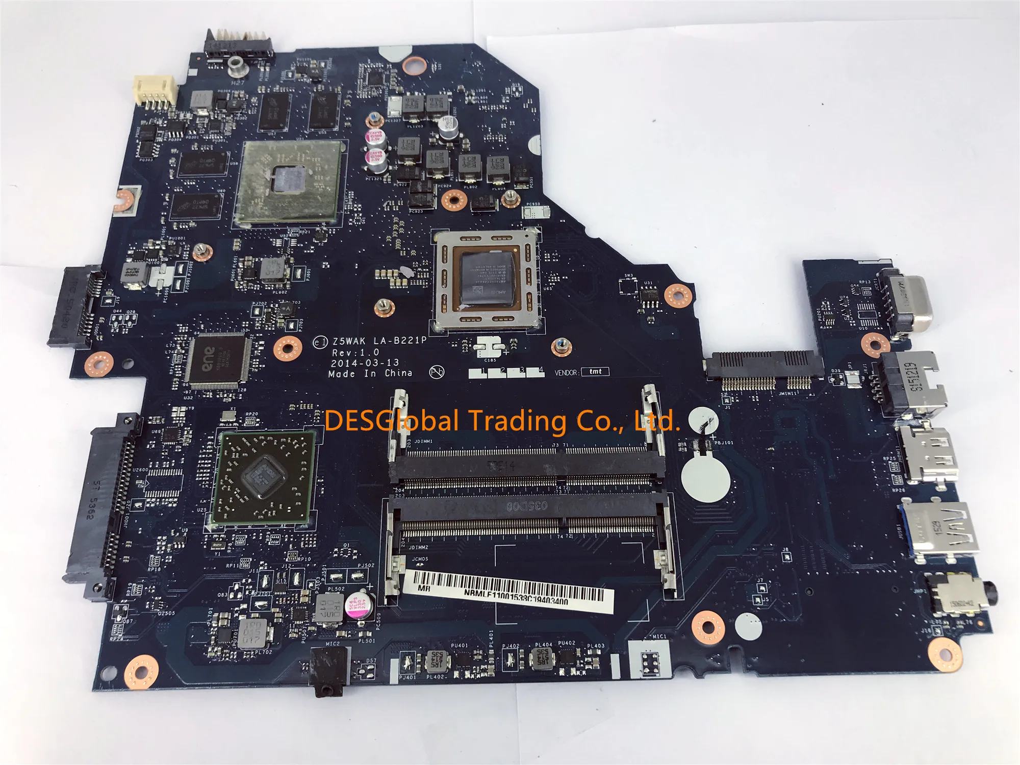 

NBMLD11001 LA-B222P For Acer E5-551 Motherboard Mainboard with A8-7100 1.8GHz. Working Perfectly Fast Shipping