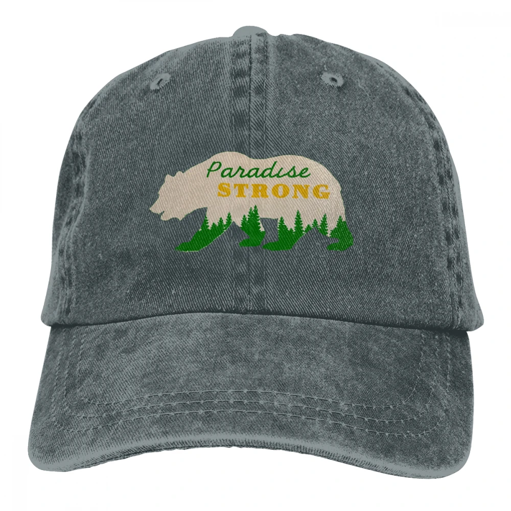 Рай сильный медведь Casquette черный унисекс Мужские Женские джинсовые бейсболка с ремешком кепки Регулируемый Гольф папа шляпа
