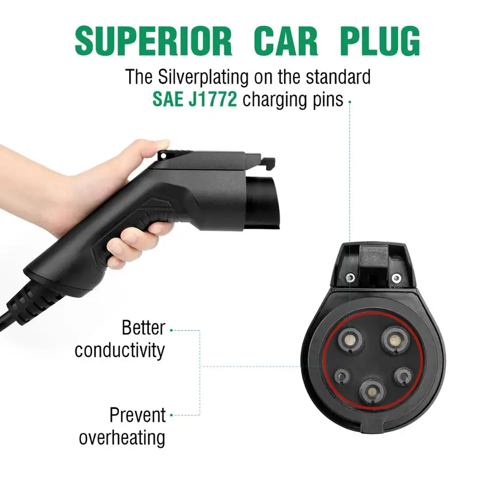 Автомобильное зарядное устройство для электромобиля Evse тип 1 Sae J1772 Уровень 2
