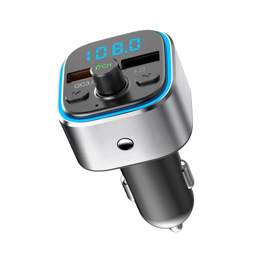QC3.0 Быстрая зарядка 5,0 Blueteeth версия MP3 музыкальный плеер Dual USB FM передатчик ЖК-дисплей Дисплей# WL1