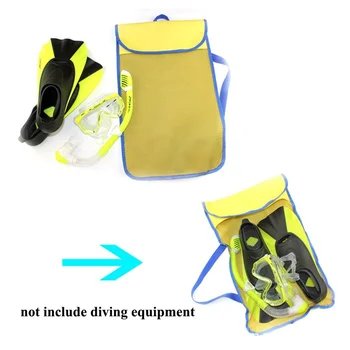 

Diving Bags Snorkeling Swimming Fins Mesh Gear Drawstring Bag with Shoulder Strap Outdoor Pool Swimming Accessories2
