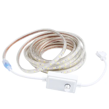 

220V Led Strip 220 V Tape Flexible SMD 5050 1M 5M 10M 15M 20M LedStrip Waterproof IP67 With Dimmer 220V Led Strip Warm White