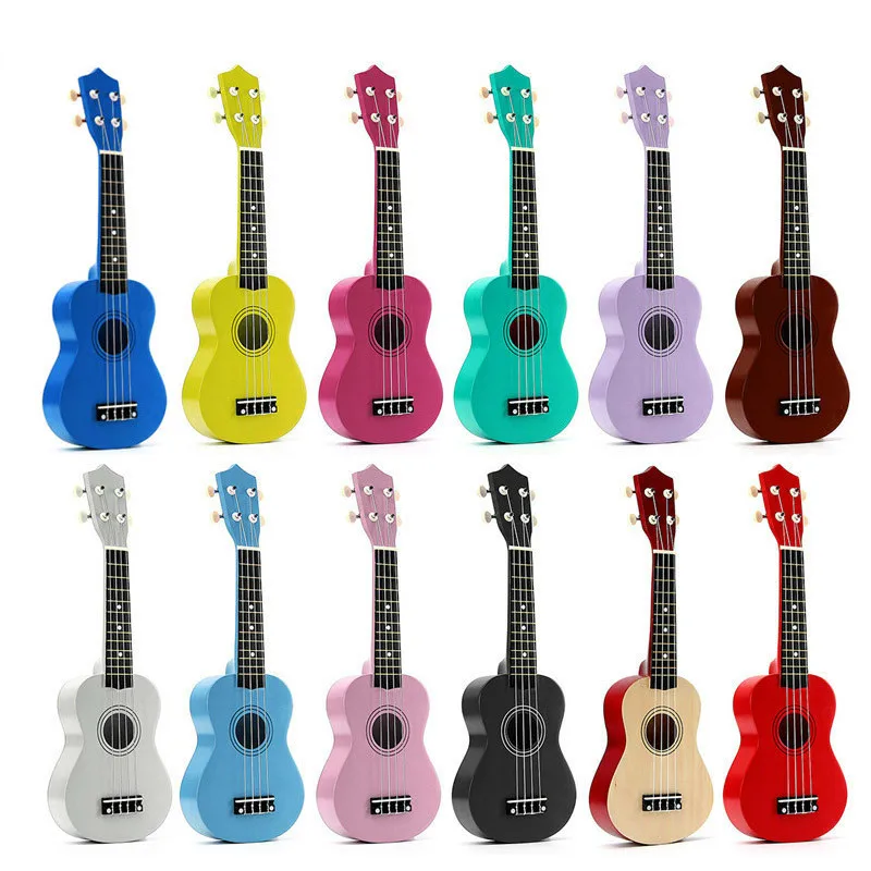 21" Soprano ukulele eucalyptus nylon 4 string hawaiian bass guitar instrument for beginners or basic players | Спорт и