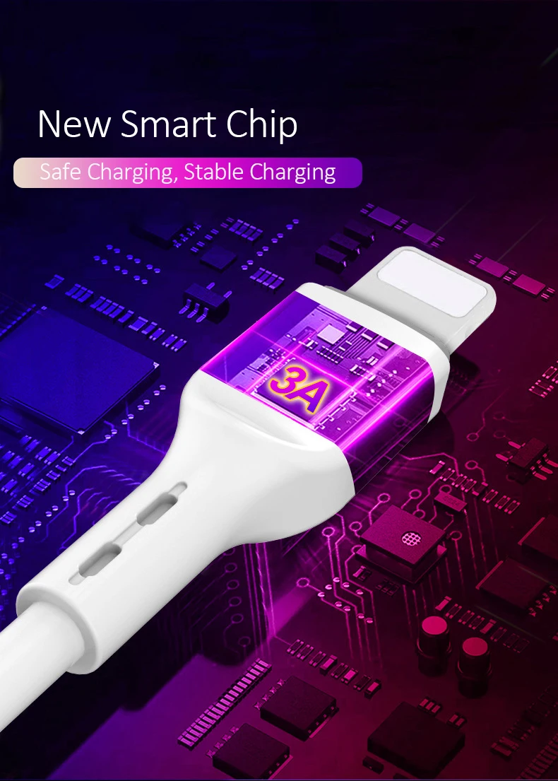 USB Cable For iPhone Charger Fast Data Charging Mobile Phone Cable For iPhone Xs Max Xr X 11 8 7 6 6S 5 5S iPad Wire Cord