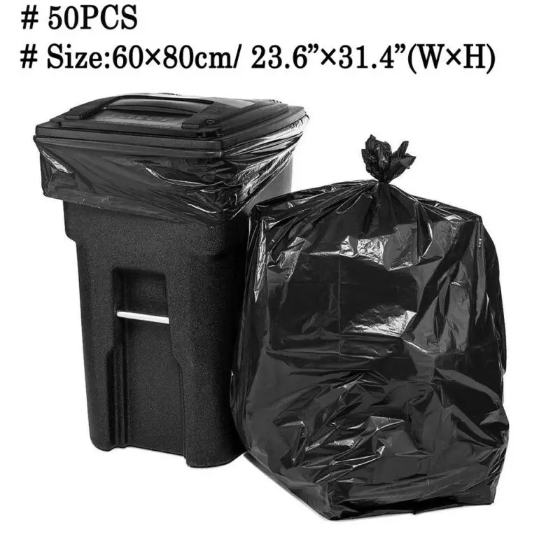 50 Pcs Capacity Trash Bag Heavy Duty 15 Gallon Extra Large Trash Bag Heavy Duty 15 Gallon