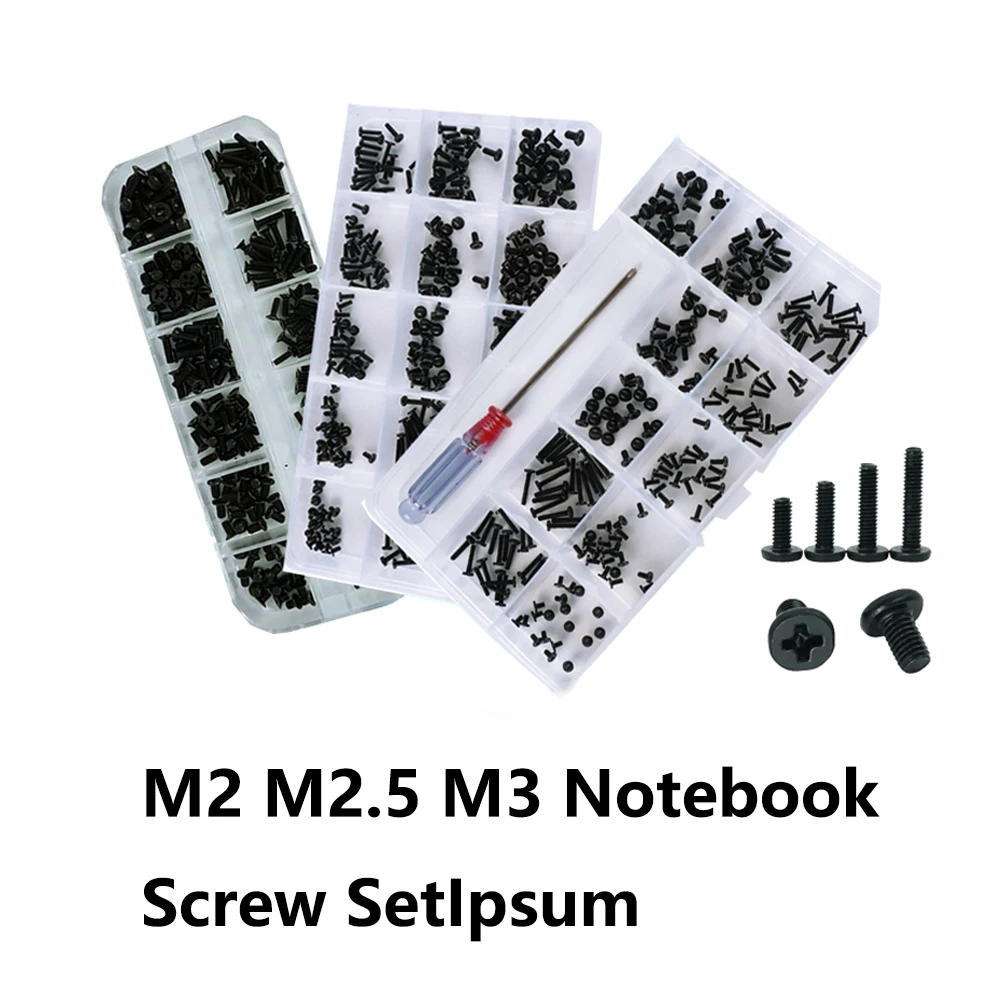 M2 M2.5 набор винтов для ноутбука, компьютера, электронных цифровых мини механических комплектов для ремонта оборудования