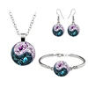 Vintage Tree Of Life Tai Chi Butterfly Jewelry Set Art Picture Glass Dome Cabochon Neckalce Bracelet Earrings For Women ► Photo 2/6