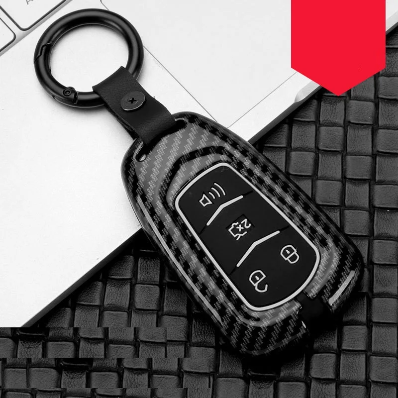 Углеродное волокно сплав+ силиконовый автомобильный корпус умного ключа Крышка для Cadillac ESV Escalade CTS XTS SRX ats CT5 XT5 XT6