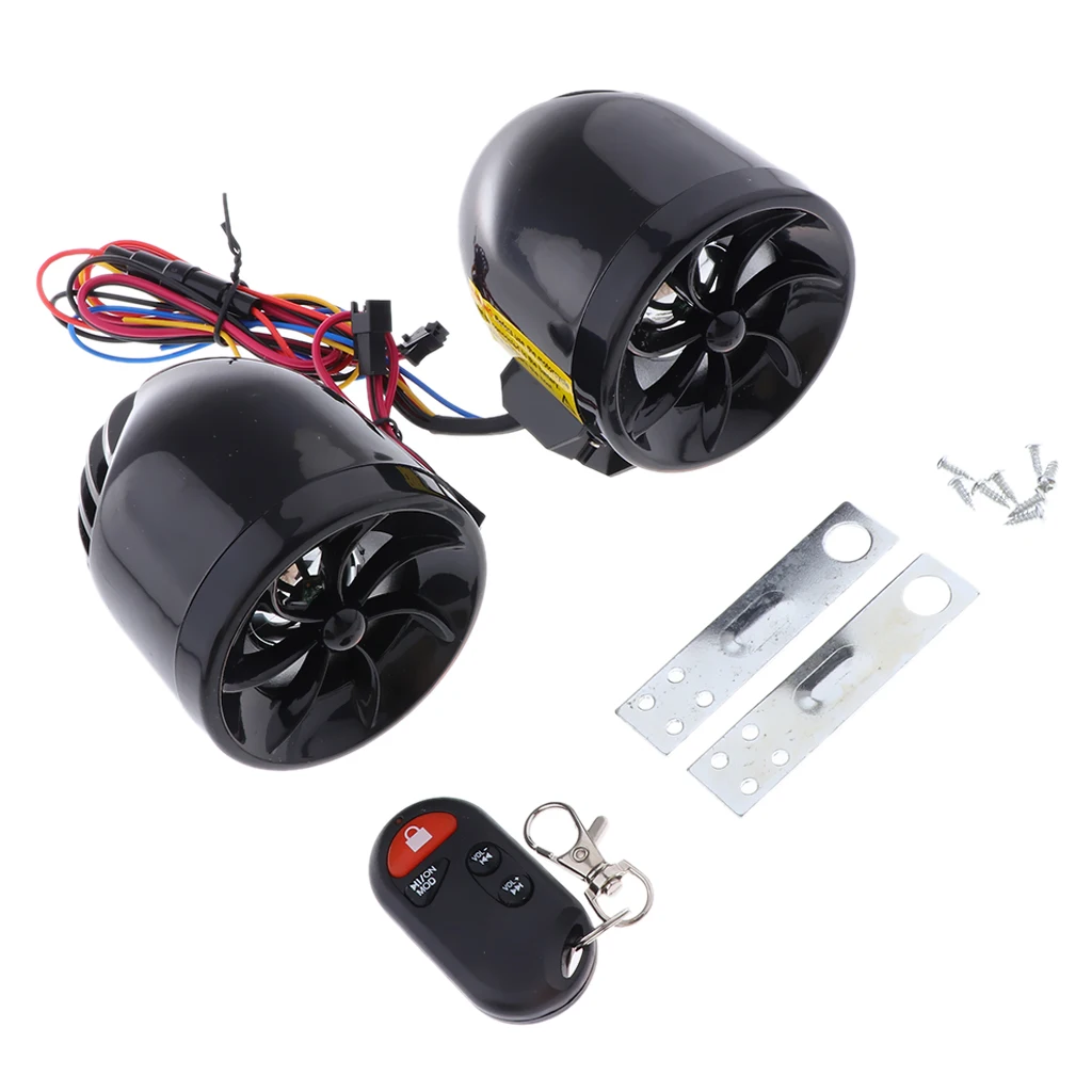 

Motorcycle Alarm Audio Sound System Stereo Speakers,Radio/MP3 Music Player Remote Control Alarm Speaker
