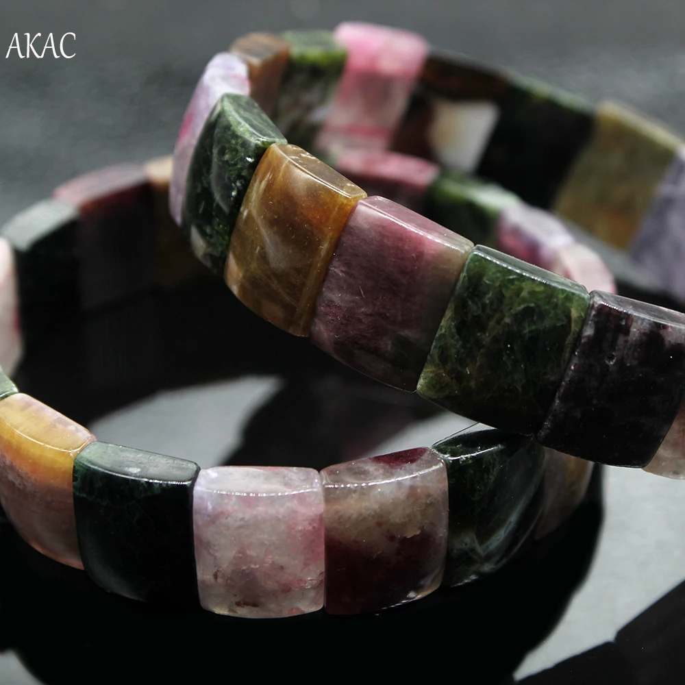 AKAC Approx11-12* 15 мм натуральный турмалиновый браслет для женщин