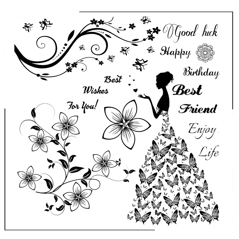 

Cute Sheep Clear Silicone Stamps Scrapbooking Crafts Decorate Photo Album Embossing Cards Making Clear Stamps New