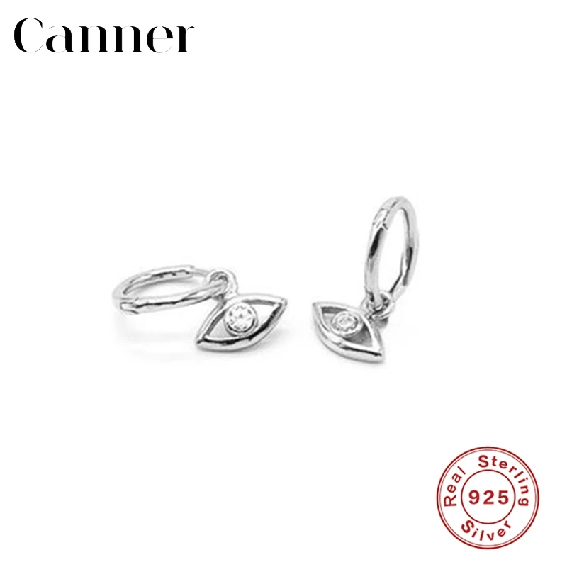 Настоящее 925 пробы, серебряные креативные модные новые серьги-кольца для глаз, маленькие минималистичные циркониевые серьги для женщин, лучший подарок - Окраска металла: silver 1