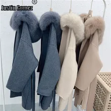 Высококачественное элегантное женское пальто из натуральной шерсти, женское теплое роскошное Трендовое Женское пальто Casacos, женская верхняя одежда, одноцветные пальто