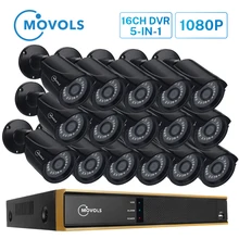 Movols 16CH CCTV камера системы 16 шт 1080p камера видеонаблюдения DVR комплект Водонепроницаемая уличная система видеонаблюдения