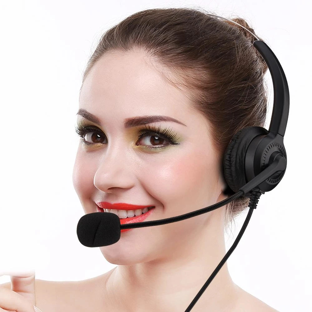 call center headset with mute button
