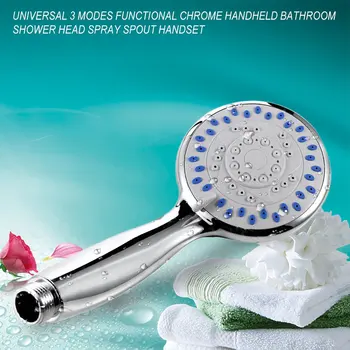 

dropshipping Large Function Chrome Bath Shower Head Handset Handheld Anti-limescale Universal Hot Sale